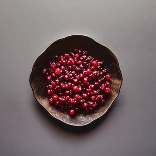 Image similar to a man eats currants with sugar in a plate in the kitchen, hyper realistic, hyper detailed, cfg _ scale 3