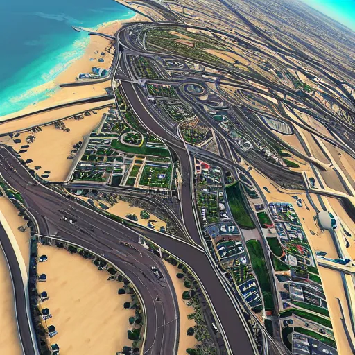 Prompt: gta : dubai, by sebastian bacala