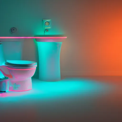 Image similar to toilet paper, gaming, neon, sleek, RGB lights, product photography