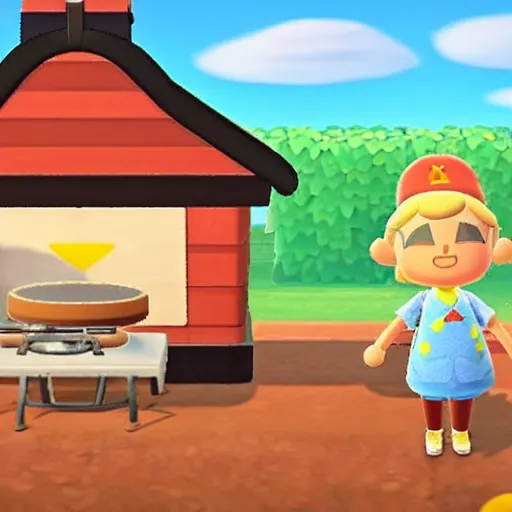 Image similar to baking sourdough in animal crossing for switch