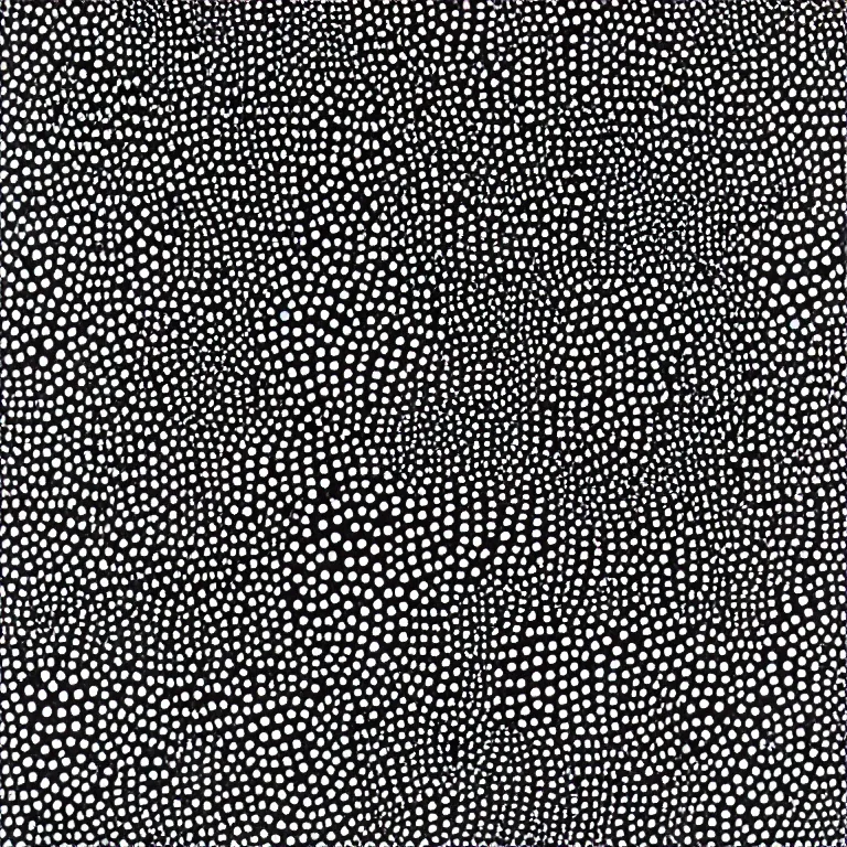 Image similar to an unsettling dream by yayoi kusama