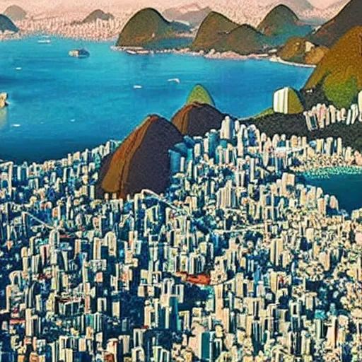 Image similar to rio de janeiro made of lego