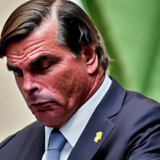 Prompt: sad bolsonaro losing the presidencial election