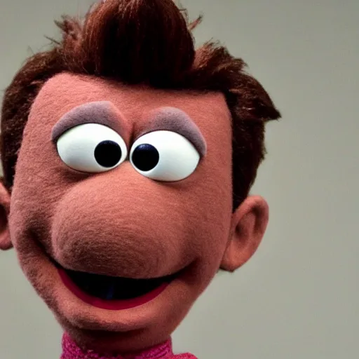 Image similar to jimmy neutron as a muppet. highly detailed felt. hyper real photo. 4 k.