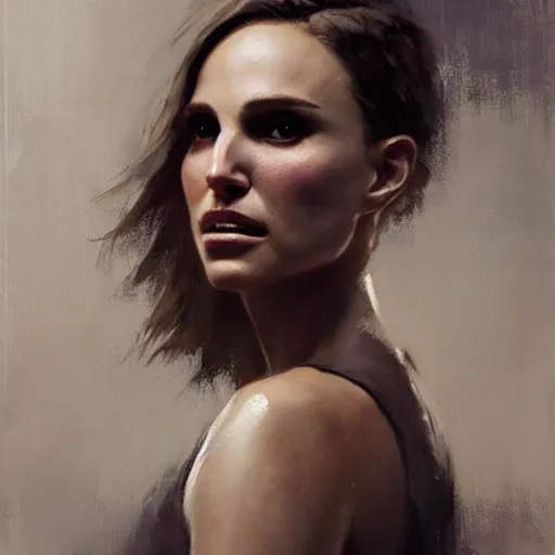 Image similar to portrait of natalie portman by jeremy mann and greg rutkowski