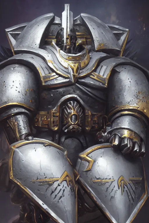 Image similar to armor portrait heros warhammer 4 0 k horus heresy fanart - the primarchs emperor by johannes helgeson animated with vfx concept artist & illustrator global illumination ray tracing hdr fanart arstation zbrush central hardmesh 8 k octane renderer comics stylized