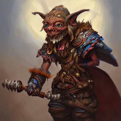 a detailed painting of a goblin shaman dressed with a | Stable ...