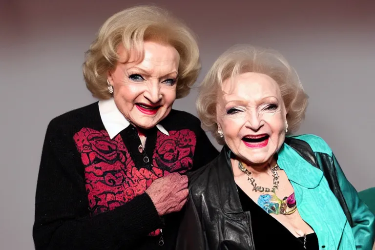 Prompt: betty white as mike tyson