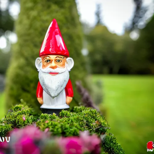 Prompt: A high-quality photo of Sajid Javid as a garden gnome, glazed, glossy, m.zuiko 75mm, f 1.8, 1/400, RAW, unedited, 8K, high quality,