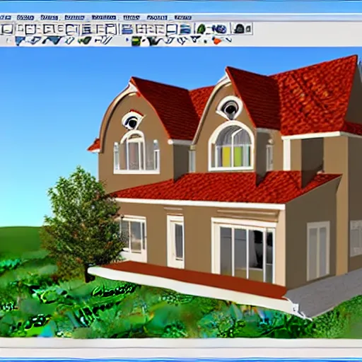 Image similar to 3 d home arcitecture design software, old software, windows 3. 1 software