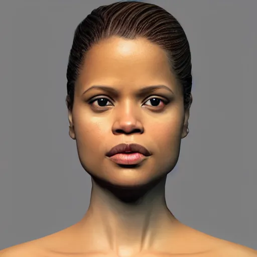 Image similar to gugu mbatha - raw, face, beauty, photorealistic, artstation