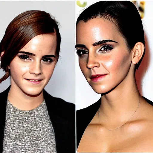 Image similar to emma watson kim kardashian hybrid