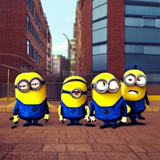 Prompt: evil minions raiding an apartment