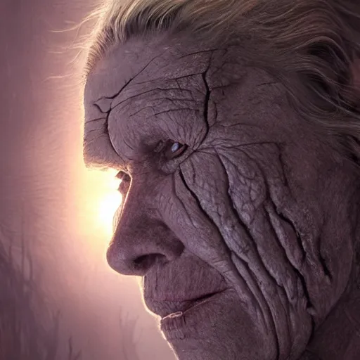 Prompt: rotten stem formed like the face of nick nolte in the swamp, at dusk, misty athmosphere, ultra realistic, concept art, intricate details, eerie, highly detailed, photorealistic, octane render, 8 k, unreal engine. art by ed binkley and ellen jewett and artgerm and greg rutkowski and alphonse mucha