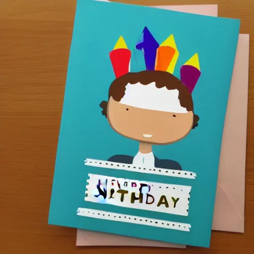 Prompt: birthday card that says happy birthday dyllan!