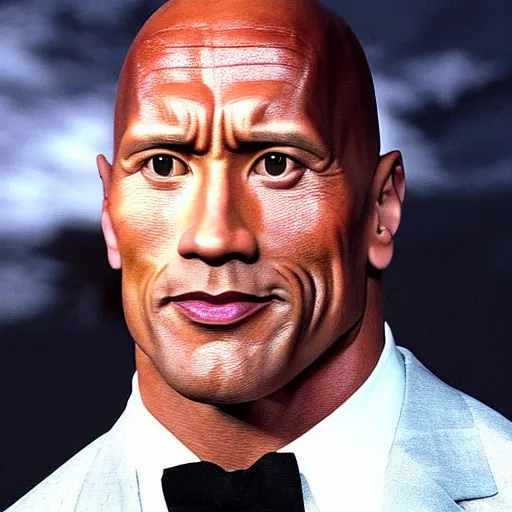 Image similar to ( dwayne rock johnson ) have a body of arnold arnold schwarzenegger. symmetric face, coherent face, coherent eyes, symmetric eyes