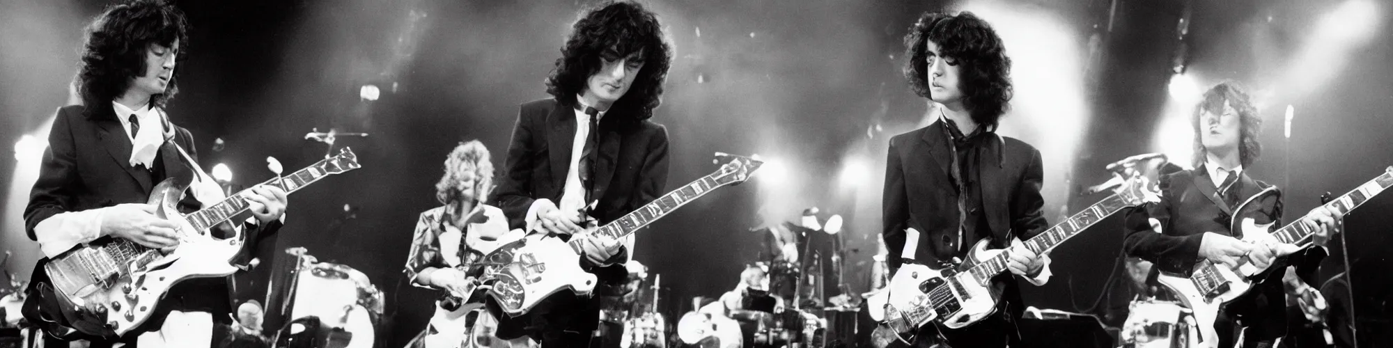 Prompt: Jimmy Page exploring music