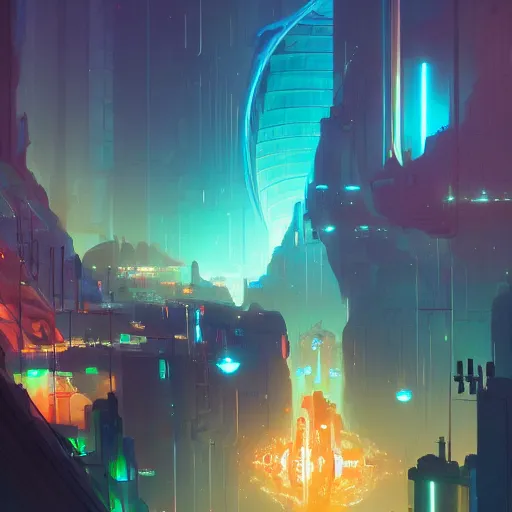 Image similar to crowded place, people, cyberpunk, bionics, augments, lights, cables, colorful, vivid, imposing, epic, digital painting, artstation, concept art, by peter mohrbacher and wlop and rhads,