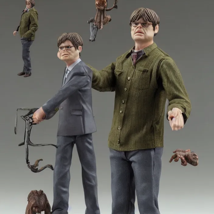 Image similar to Realistic abomination Dwight Schrute, imsorryjon, Dwight Schrute, figurine, detailed product photo