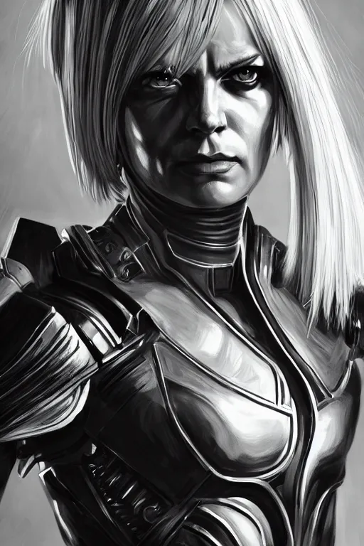 Prompt: a striking painting of 2000AD Judge Anderson, strong lighting, ultra realism, highly detailed, trending on artstation, 4K, HD, oil on canvas