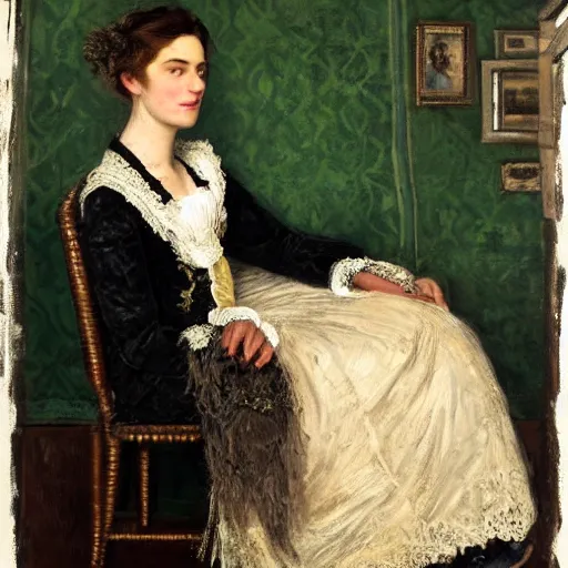 Image similar to portrait of a rich victorian woman painted_by_John_Everett_Millais_real-life_accurate_photoshoot