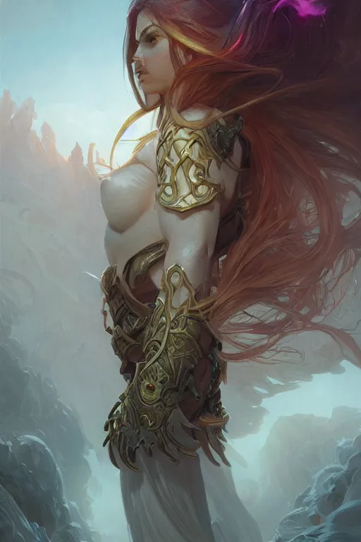Image similar to Elden ring, world of warcraft, digital painting, highly detailed, artstation, concept art, illustration, smooth, sharp focus, art by artgerm and greg rutkowski and alphonse mucha and loish and WLOP