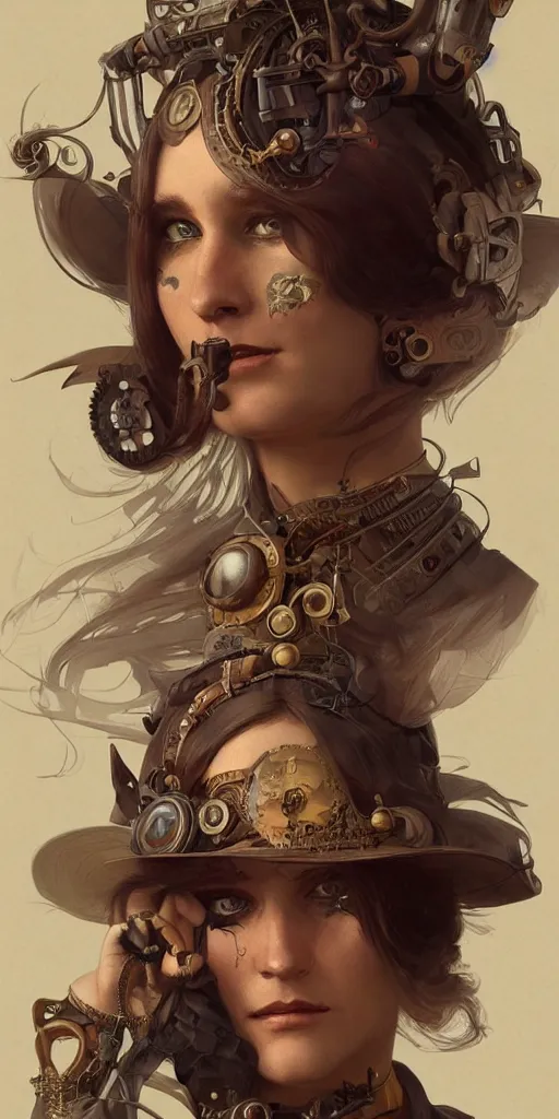 Image similar to Johan Sebastian Bach steampunk portrait, highly detailed, digital painting, artstation, concept art, sharp focus, illustration, art by WLOP and greg rutkowski and alphonse mucha and artgerm