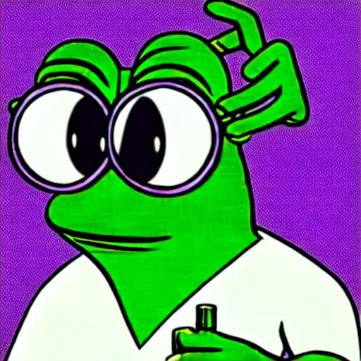 Prompt: pepe in the laboratory