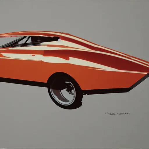 Prompt: painting of hardsurface form practice, big medium small, syd mead