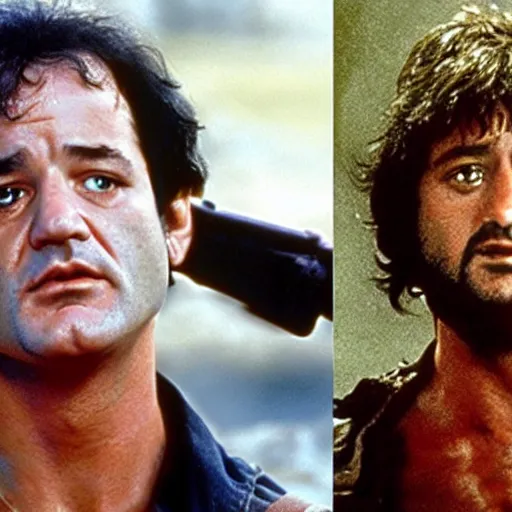 Image similar to bill murray is john rambo