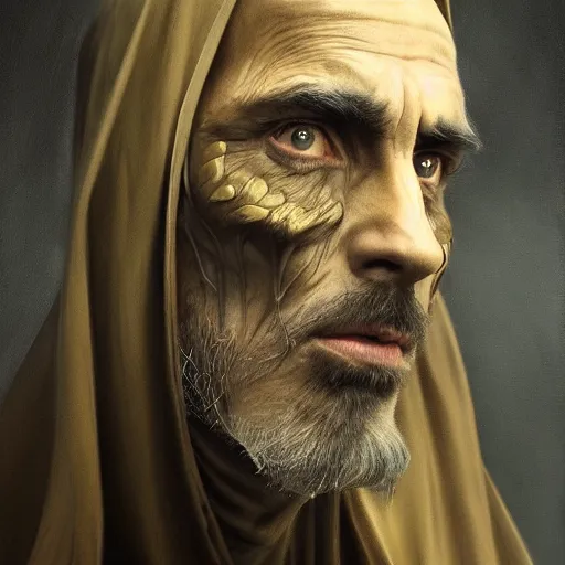 Image similar to beautiful oil matte portrait painting, grim reaper, wonderful masterpiece highly detailed, beautiful cinematic light deep focus, elegant, digital painting, smooth, sharp focus, golden ratio, dramatic illumination, ultra realistic, 8 k, art by salvator rosa