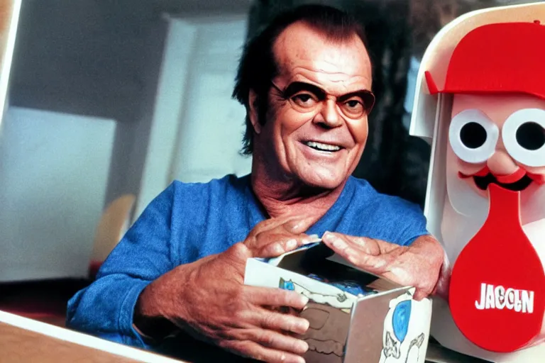 Image similar to Jack Nicholson jack in a box toy