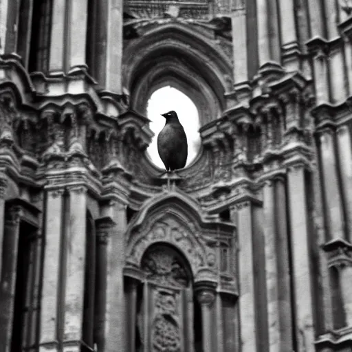 Prompt: photo, bird nightingale as subject, background the duomo di firenze