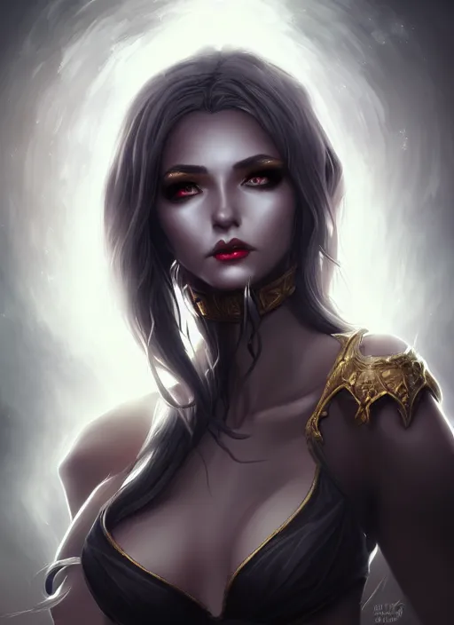 Image similar to queen of darkness, highly detailed, artgerm style, artstation, soft light, sharp focus, illustration, character design, concept art