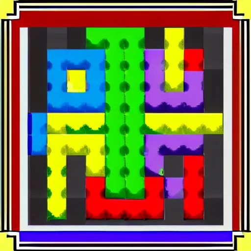 Prompt: physics puzzle game, pixel art