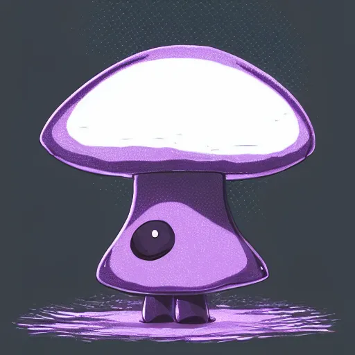 Image similar to cute void mushroom creature, pokemon, hayao miyazaki, digital art, vector, grayscale