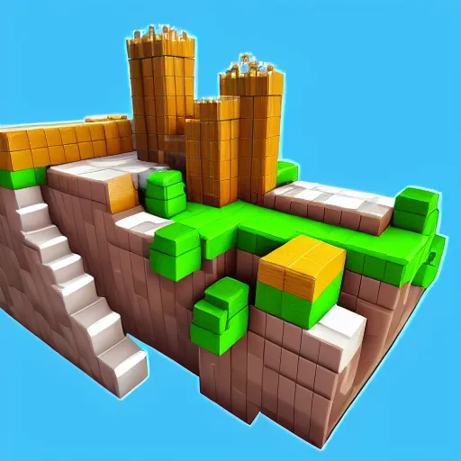 Image similar to voxel game