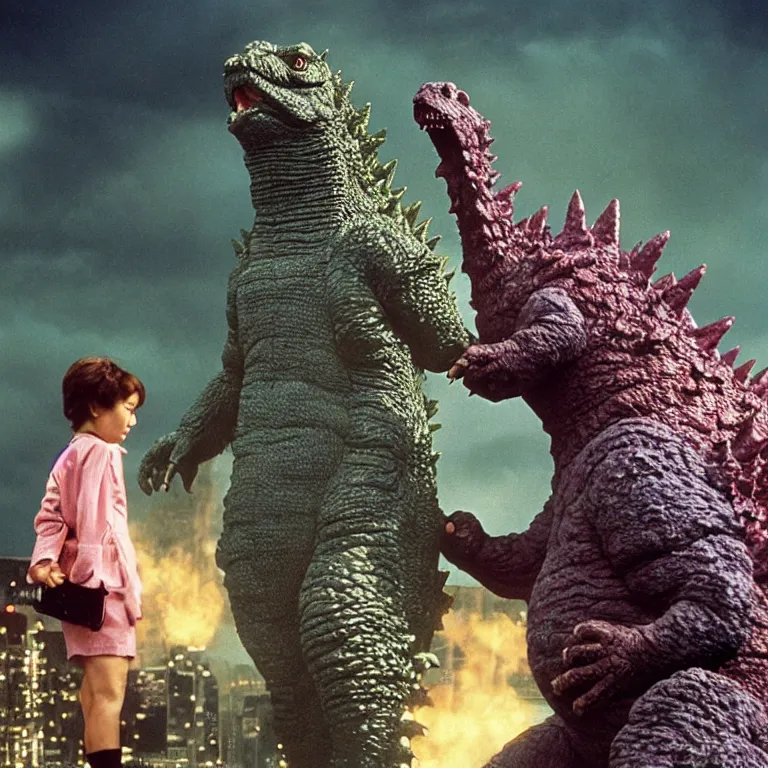 Image similar to Godzilla, Barney & Friends (1992), Hearts