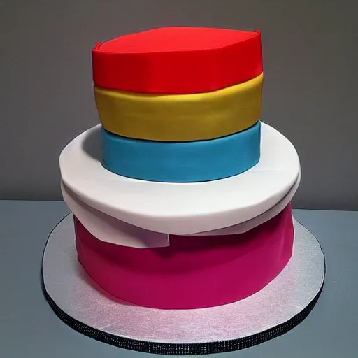 Image similar to “a low poly multilevel birthday cake by John Chamberlain”