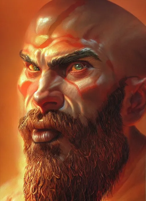 Prompt: a epic portrait of the god of war, art by boris vallejo and greg danton and denys tsiperko, detailed, hyperrealism, artstation