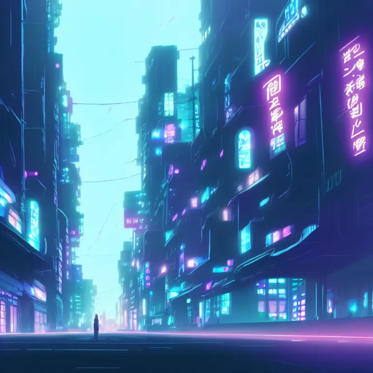 Prompt: city hightway in the atmospheric cyberpunk anime film, gouache matte background painting, neon noir, at night with lights, by makoto shinkai, in the anime series ergo proxy, beautiful specular edge highlights and rim lighting