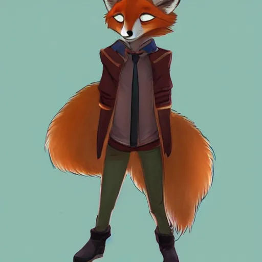 Image similar to an anthropomorphic fox, fursona!!!! trending on furaffinity, by kawacy, trending on artstation