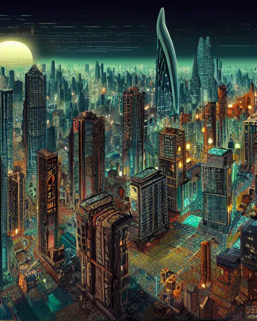 Image similar to a beautiful hyperdetailed rendering of city city by b. v. doshi, morning sun tron at night lake alien, archdaily, wallpaper, highly detailed, trending on artstation.