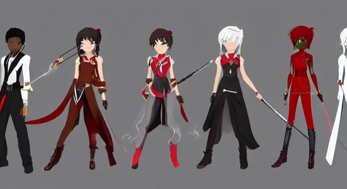 Image similar to Professional concept art of the latest character of the show RWBY