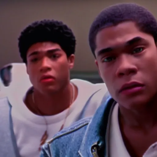 Prompt: a cinematic still of the Anime version of the movie Boyz N The Hood (1991) epic lighting, shallow depth of field