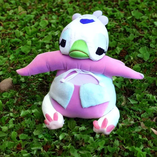 Prompt: cute fumo plush, a frog girl