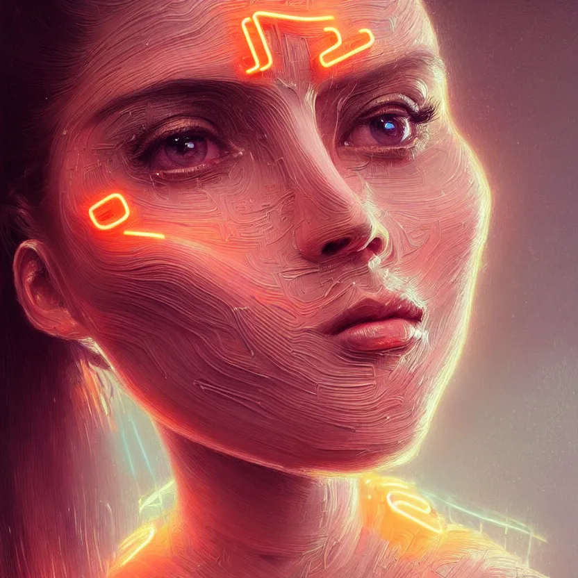 Image similar to a highly detailed photo of very intricate female face portrait, futurism, rococo cyber neon lighting, detailed futuristic fibonacci jewelry, profile posing, hyper photorealistic, crispy quality, digital photography, trending in pinterest, cinematic, 4 k ultra hd, art by pascal blanche, art by greg rutkowski, art by artgerm,