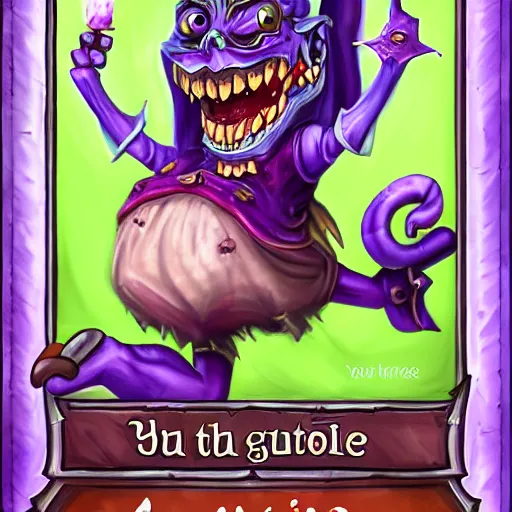 Image similar to a violet evil laughing jester, fantasy digital art, in the style of hearthstone artwork