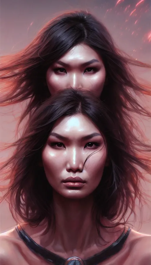 Image similar to road warrior, dance meditation, gemma chan girl portrait, made by stanley artgerm lau, wlop, rossdraws, james jean, andrei riabovitchev, marc simonetti, yoshitaka amano, beksinski artstation, cgsociety