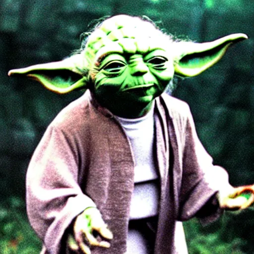 Image similar to yoda performing at woodstock